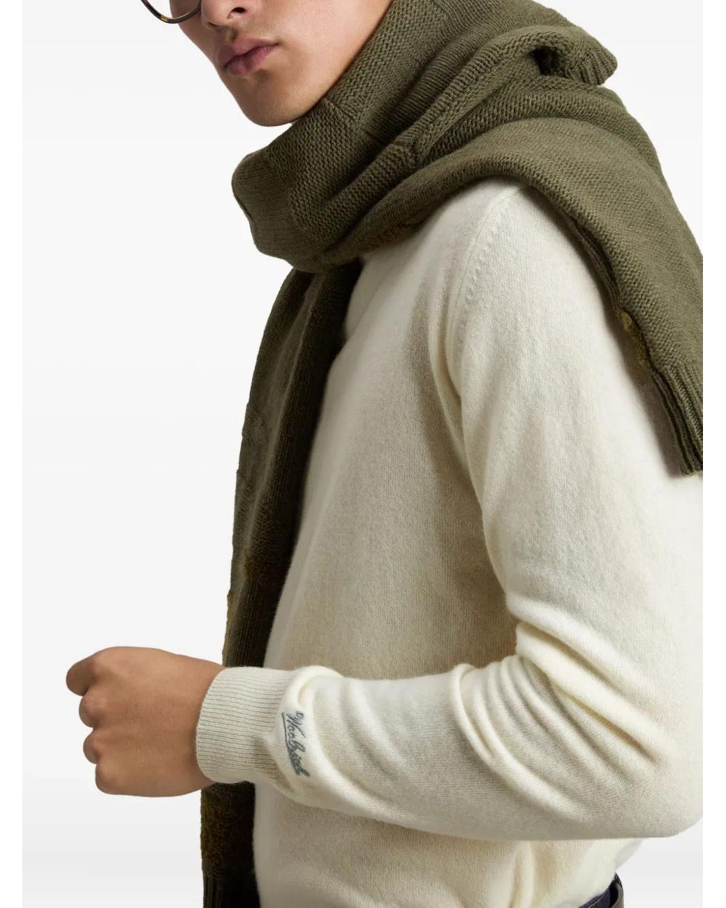Pull À Logo Brodé Woolrich pour homme en coloris White