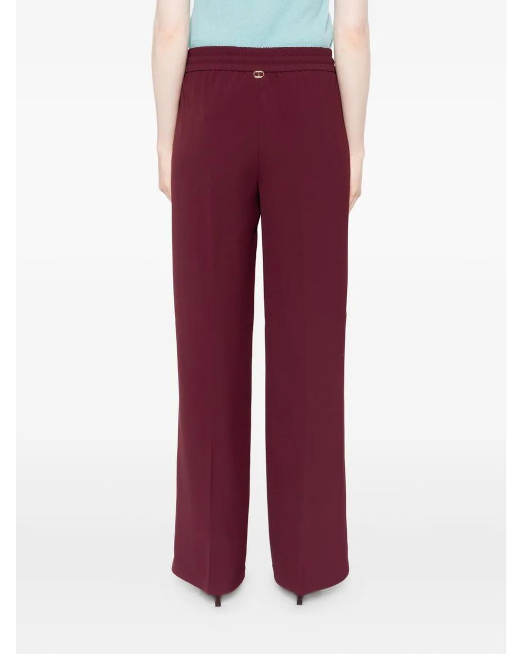Pantalones Con Cordones Twinset de color Purple