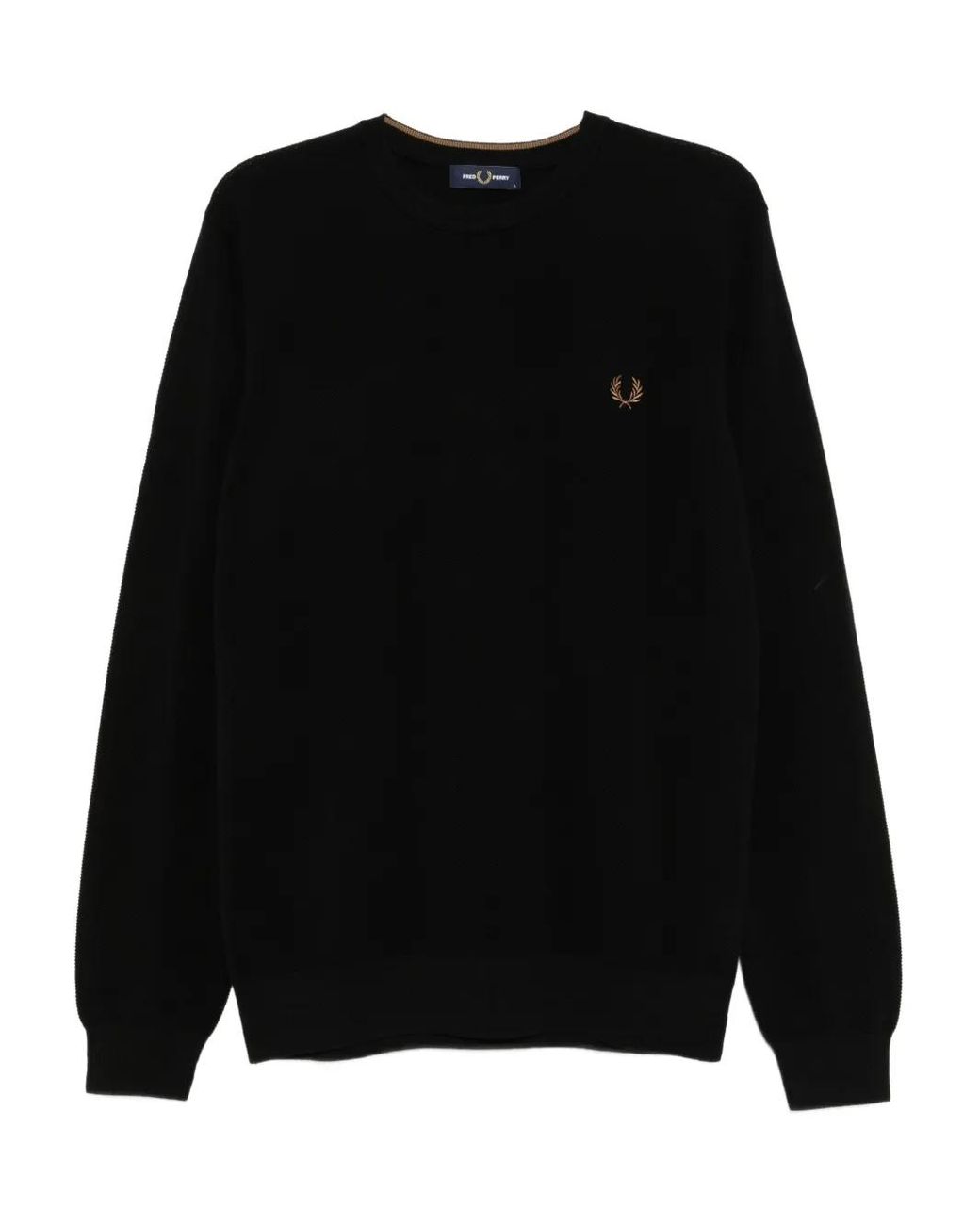 Fred Perry Black Piqué-Stitched Top for men