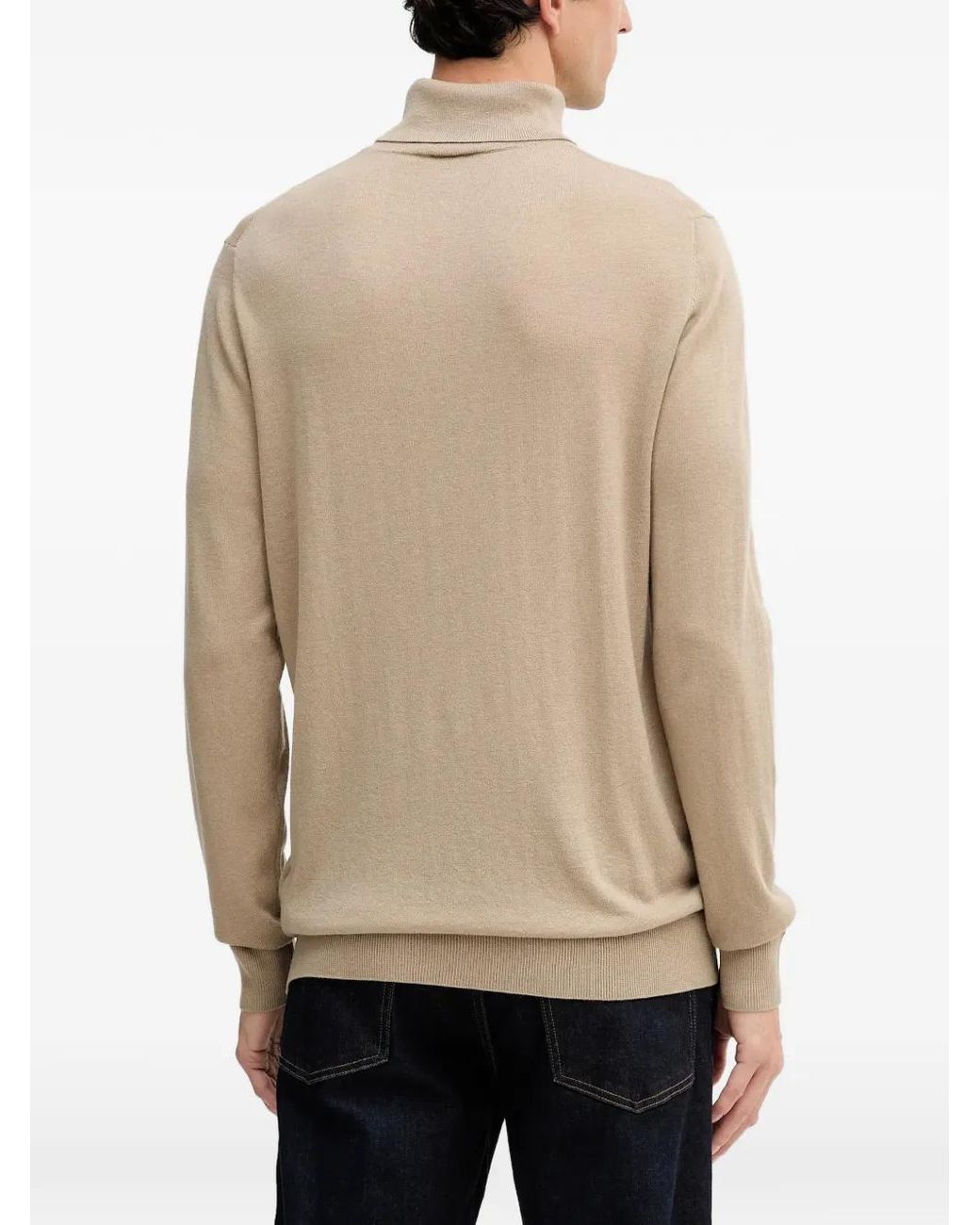 Mos Mosh Blue Adam Roll-Neck Sweater for men