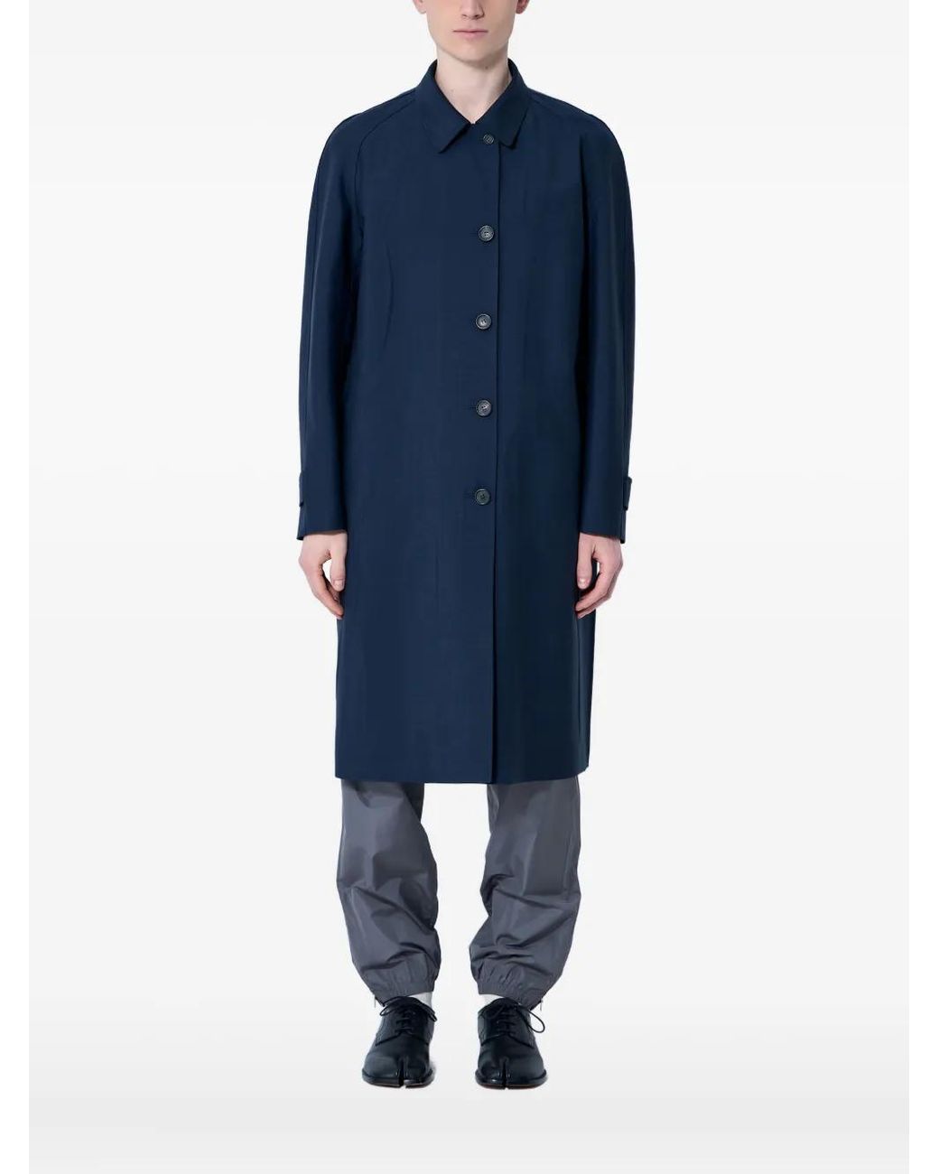 Miu Miu Blue Single-Breasted Coat for men