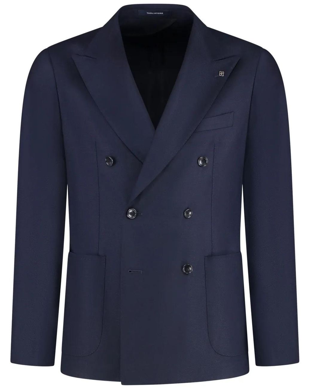 Tagliatore Blue Virgin Wool-Blend Blazer for men