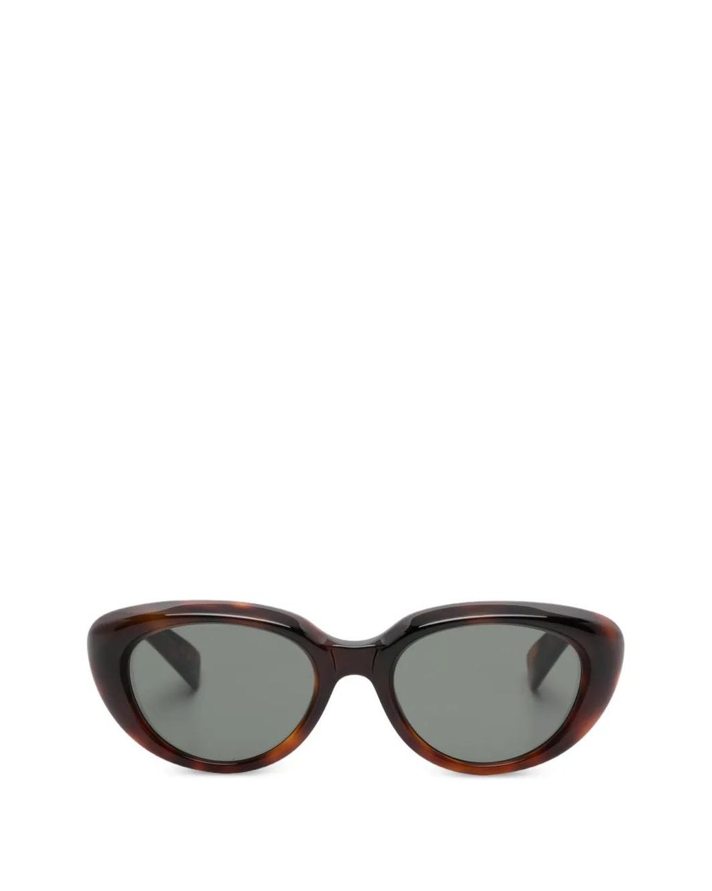 Saint Laurent Gray Lunettes De Soleil À Monture Ovale