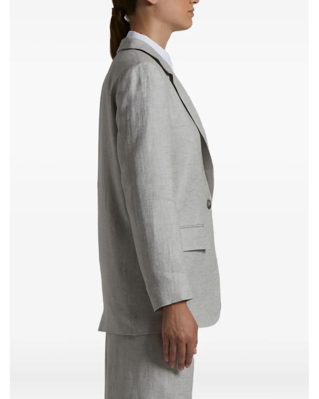 Peserico Gray Tailored Blazer