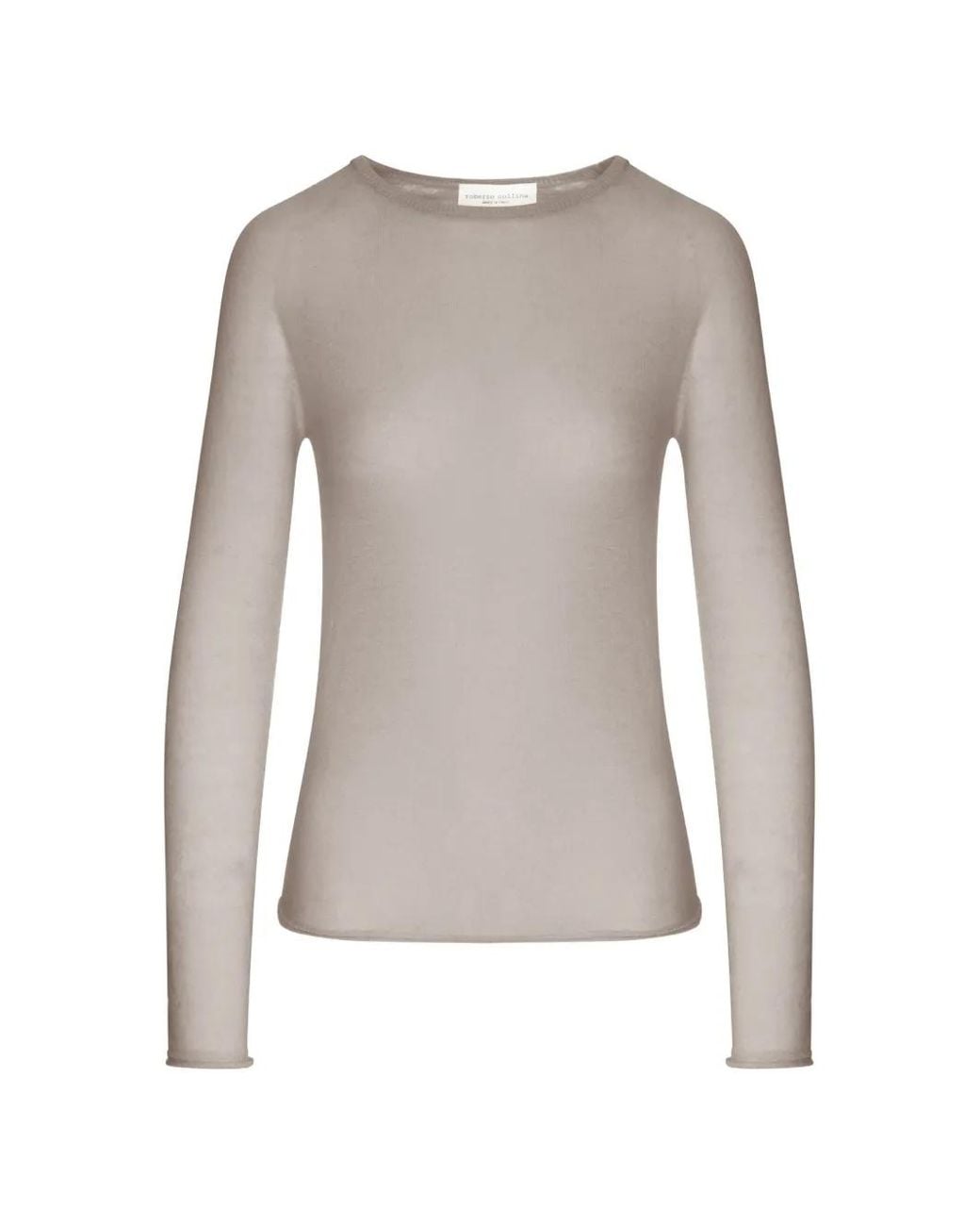 Roberto Collina Gray Fine-Knit Wool Sweater