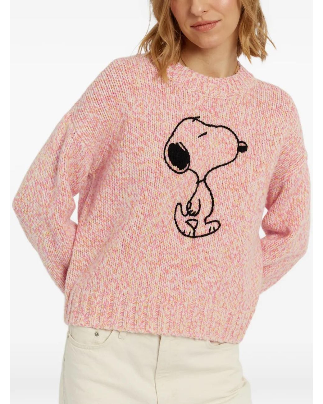 Pull Snoopy Marl Chinti & Parker en coloris Pink