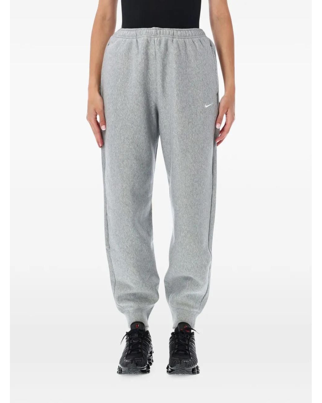 Nike Gray Oversized Fleece Track Pants
