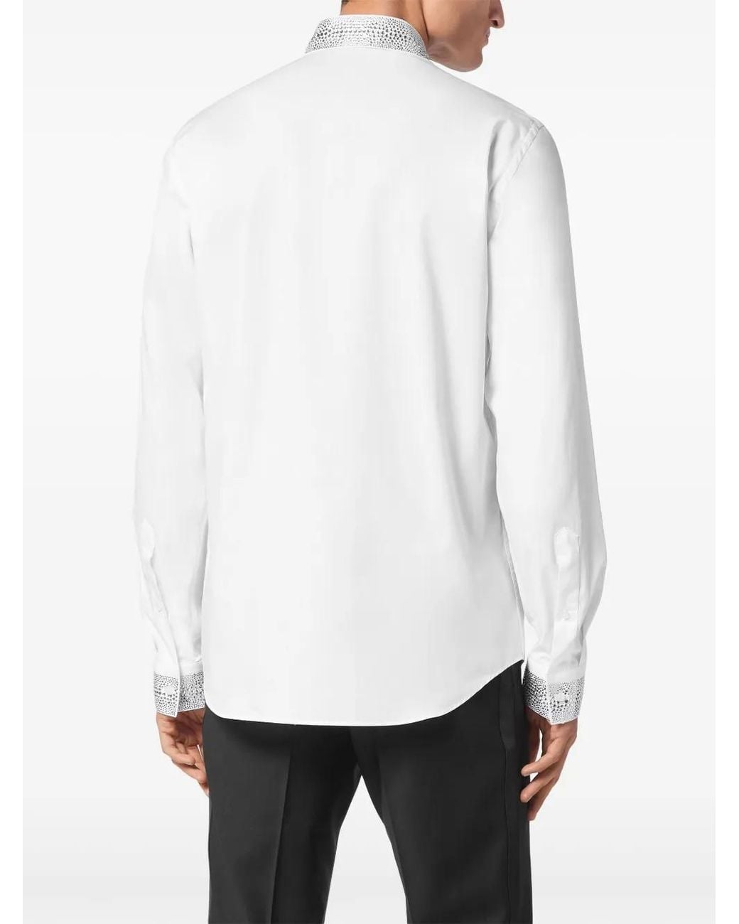 Philipp Plein White Tie Shirt for men