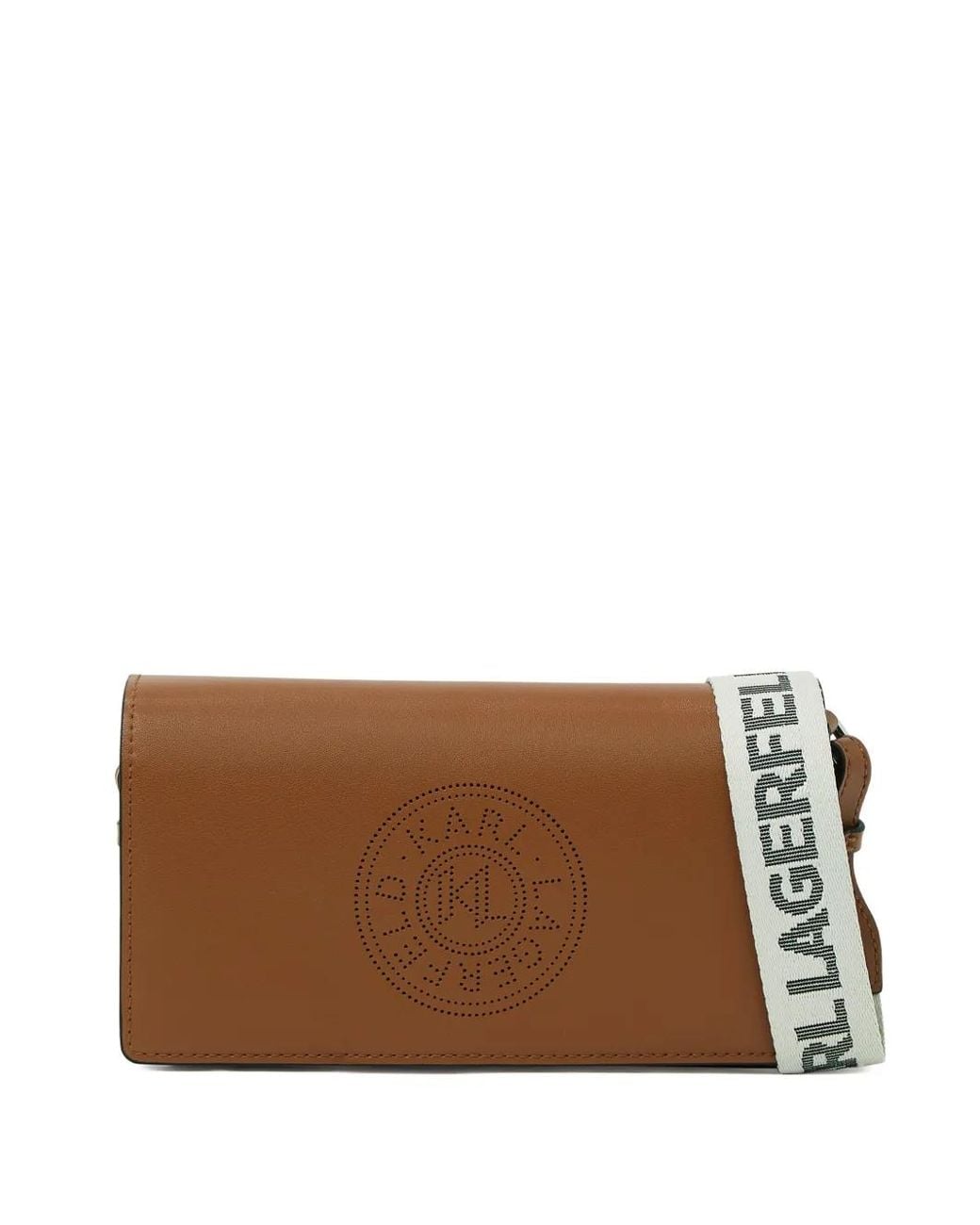 Karl Lagerfeld Brown Mini K/Circle Cross Body Bag