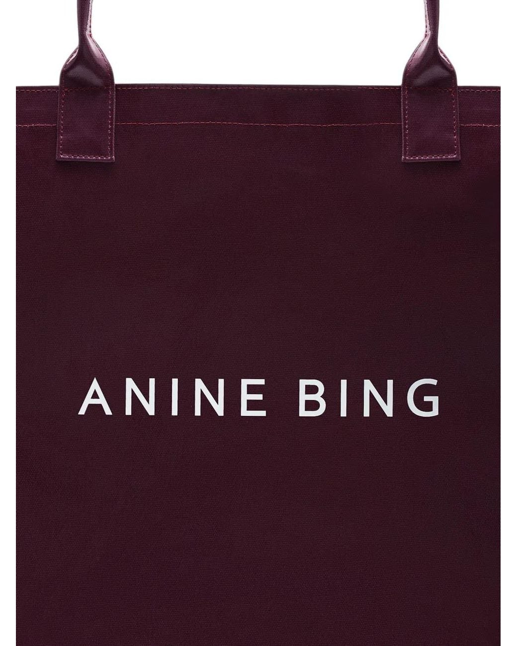 Anine Bing Purple Leo Coated Canvas Tote