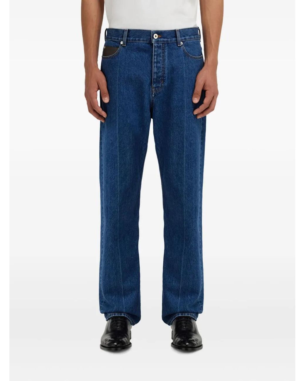 Ferragamo Blue Five Pocket Jeans for men