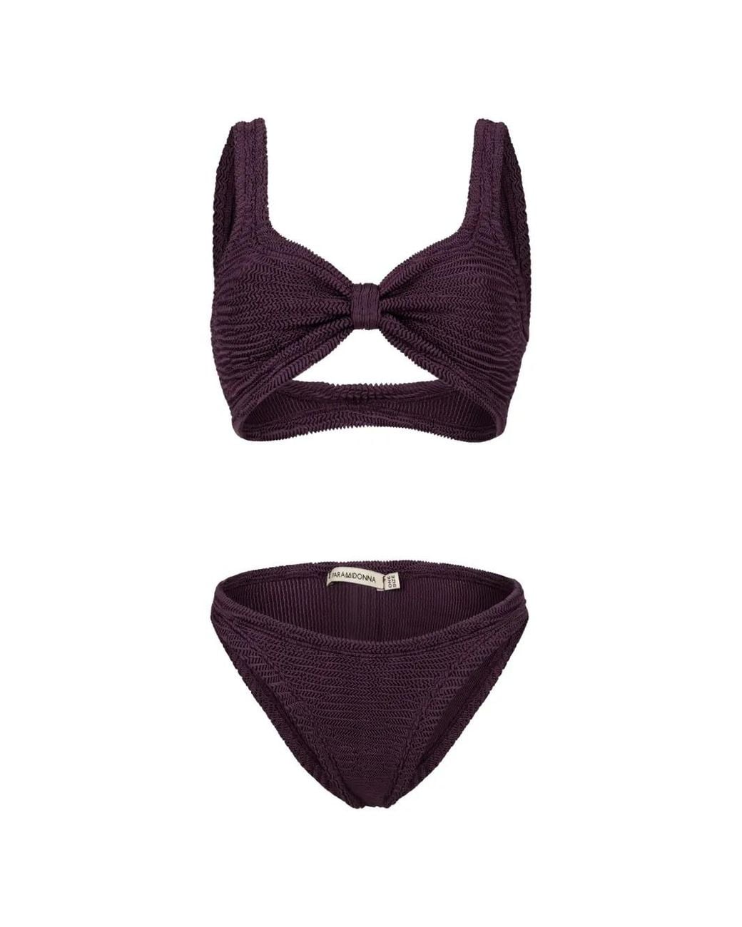 Paramidonna Purple Salma Crinkle-Effect Bikini