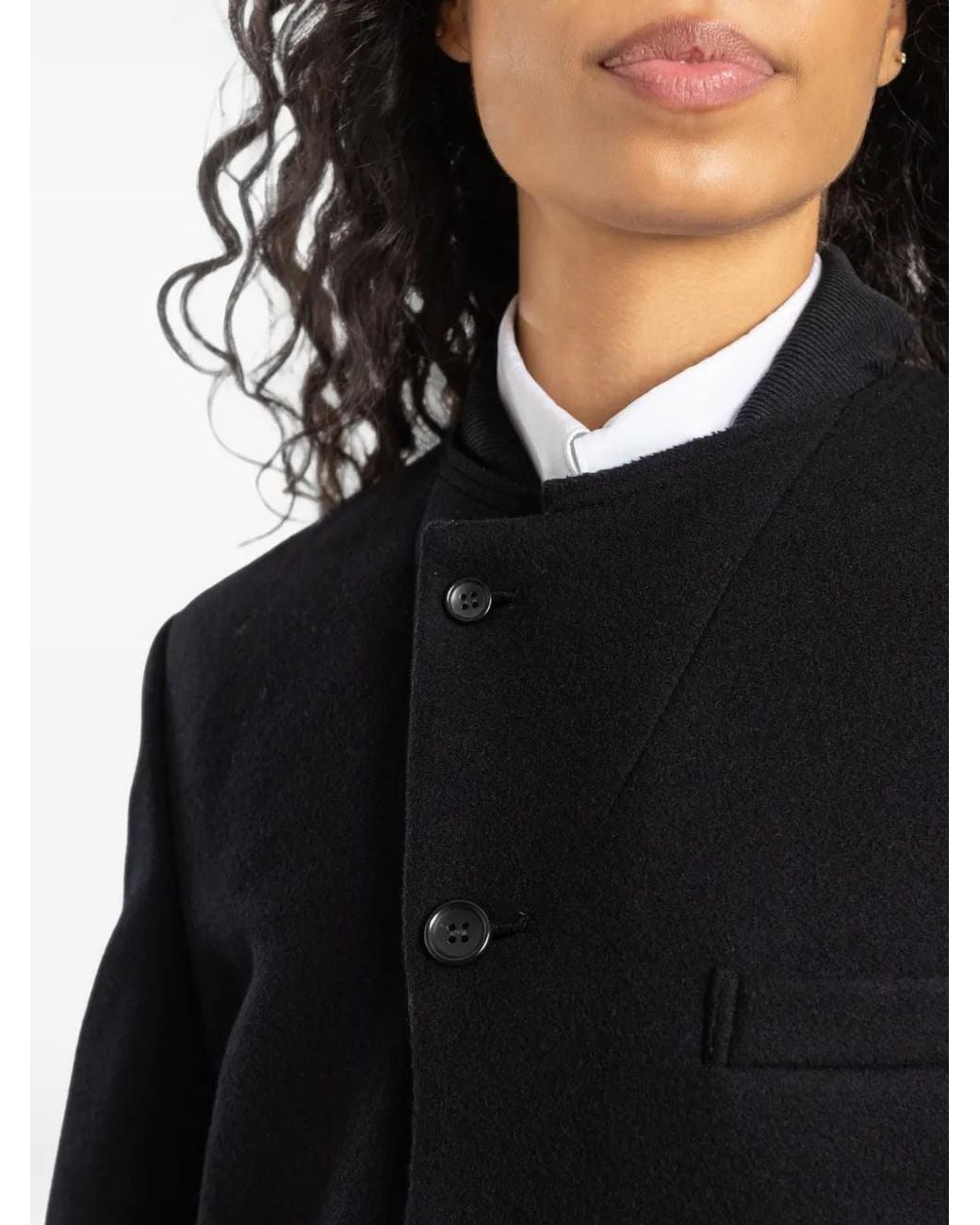 Comme des Garçons Black Single-Breasted Coat