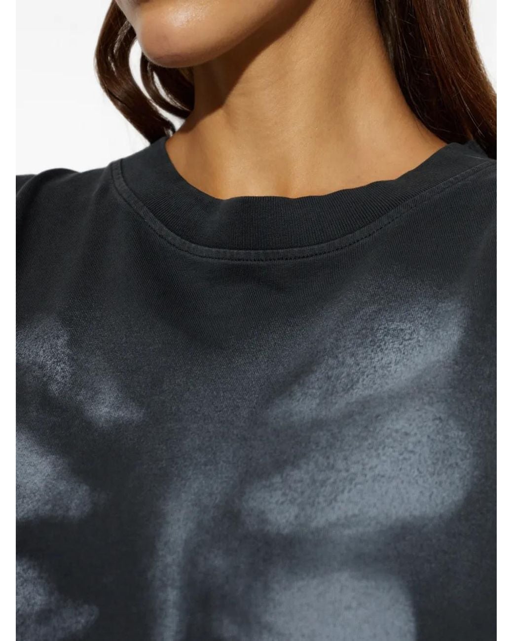 AVAVAV Black Skeleton-Print T-Shirt