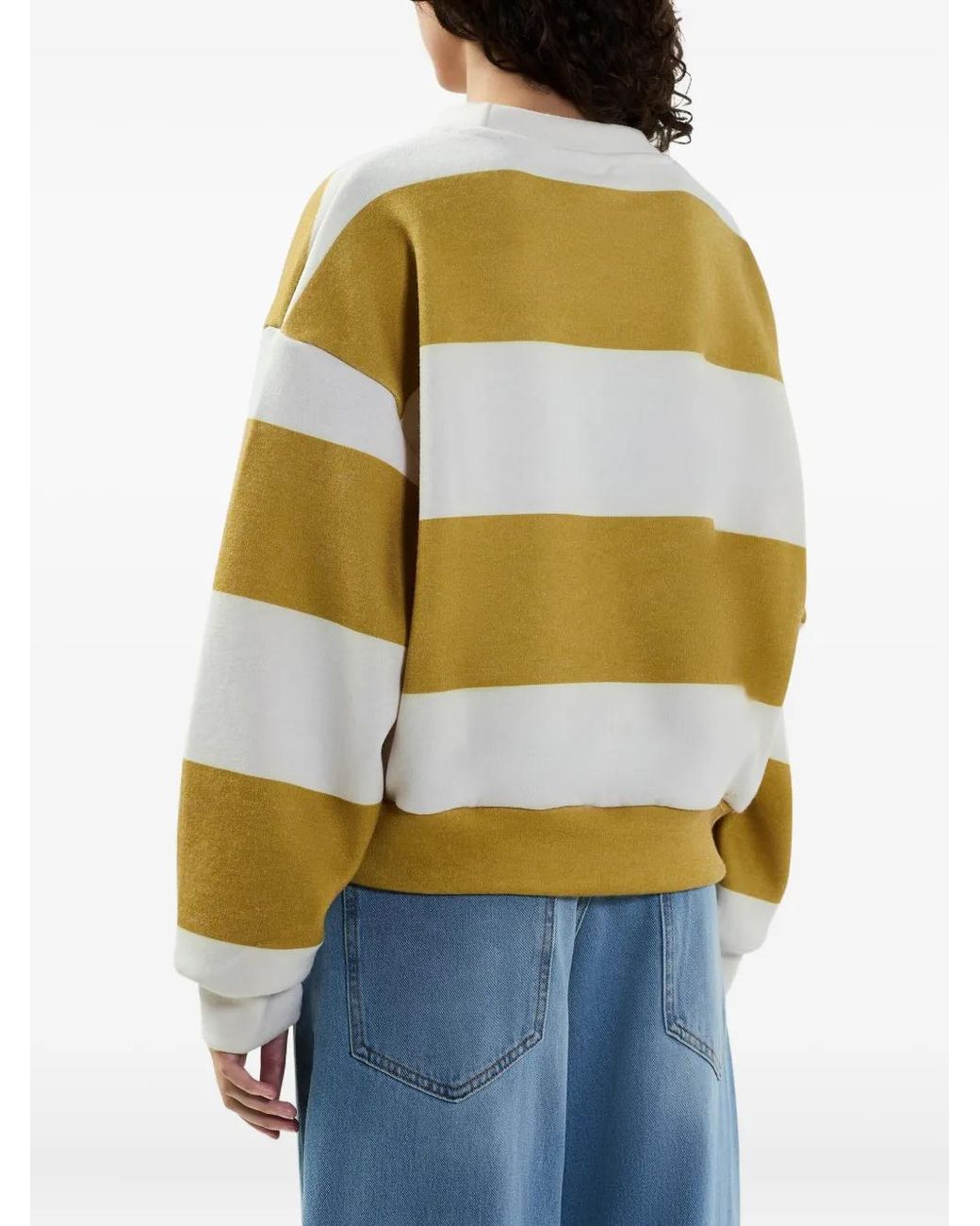Gcds Yellow Striped-Pattern Sweater