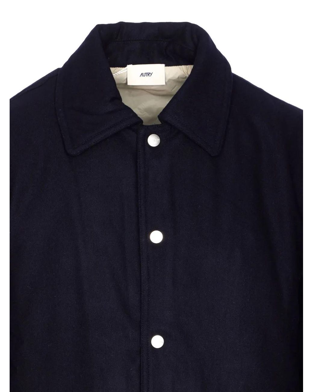 Autry Jack Met Knoopsluiting in het Blue voor heren