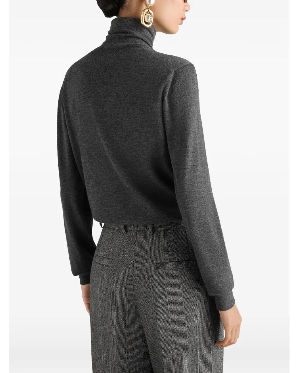 Dolce & Gabbana Black Roll-Neck Sweater