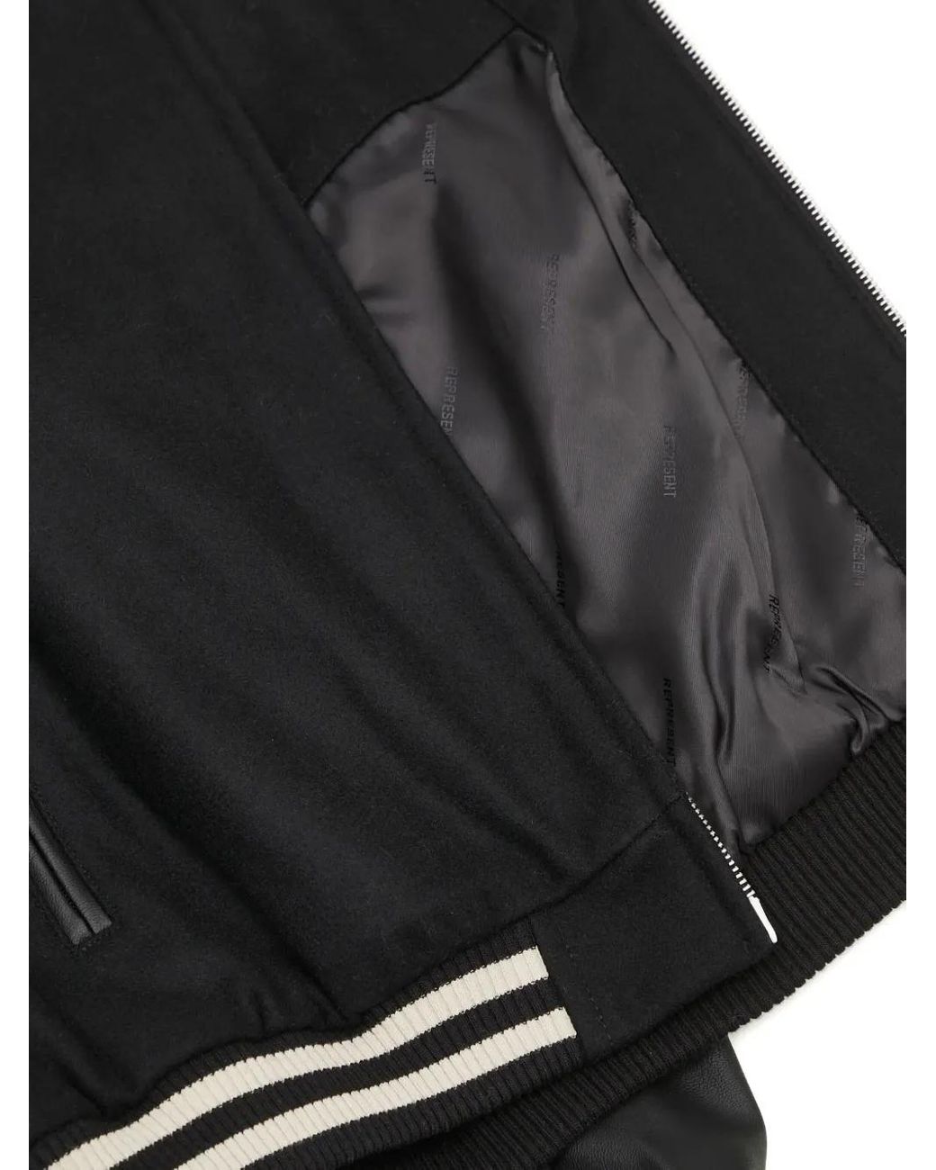 Represent Bestickte Bomberjacke in Black für Herren