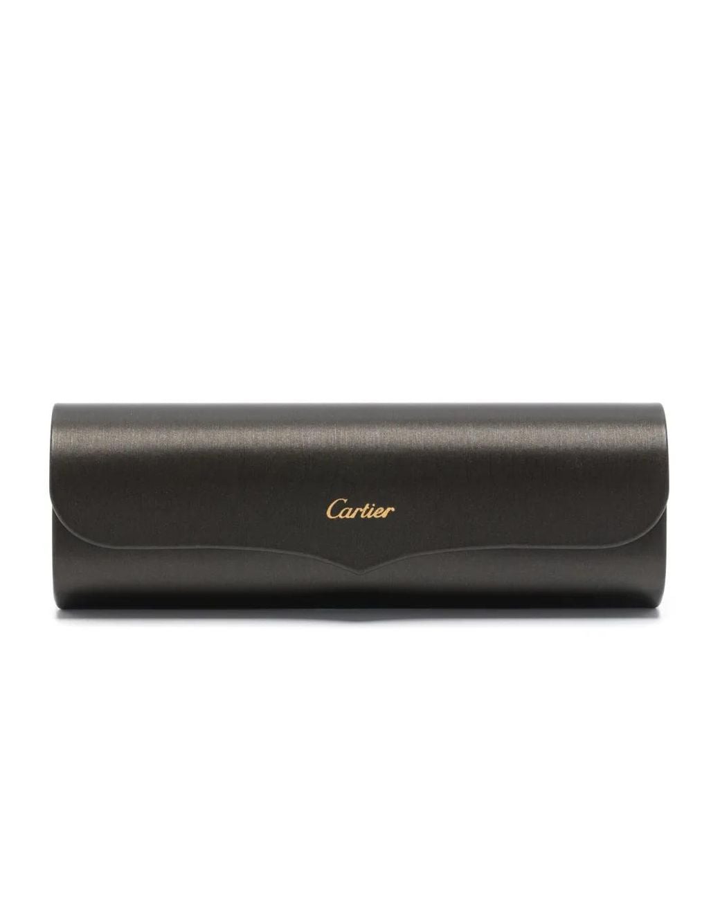 Cartier Blue Round-Frame Rimless Sunglasses