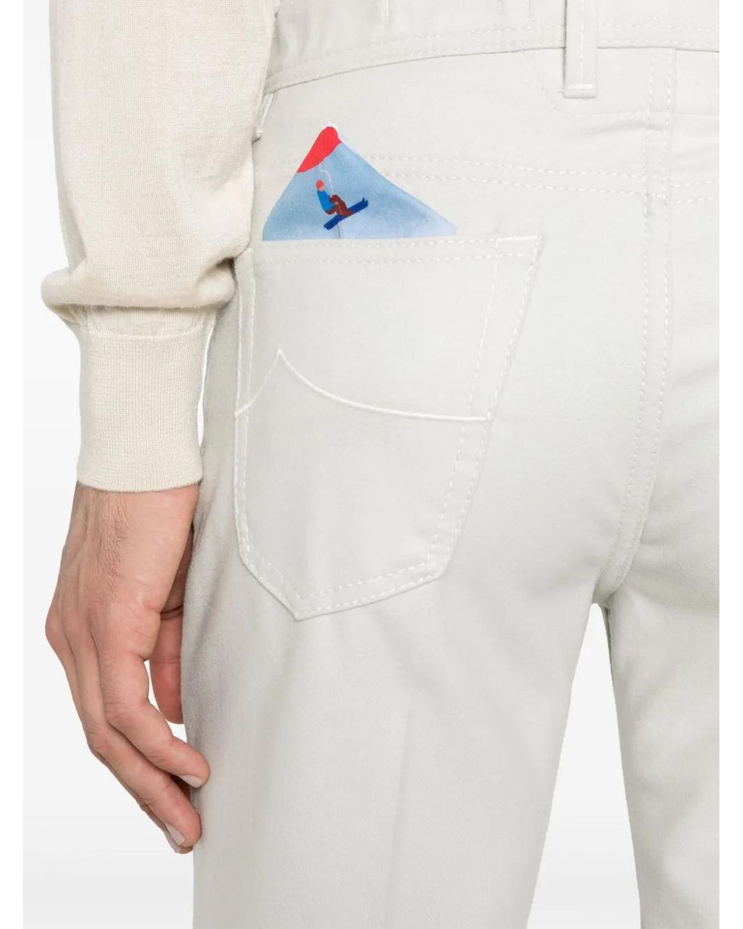 Jacob Cohen White Scott Trousers for men