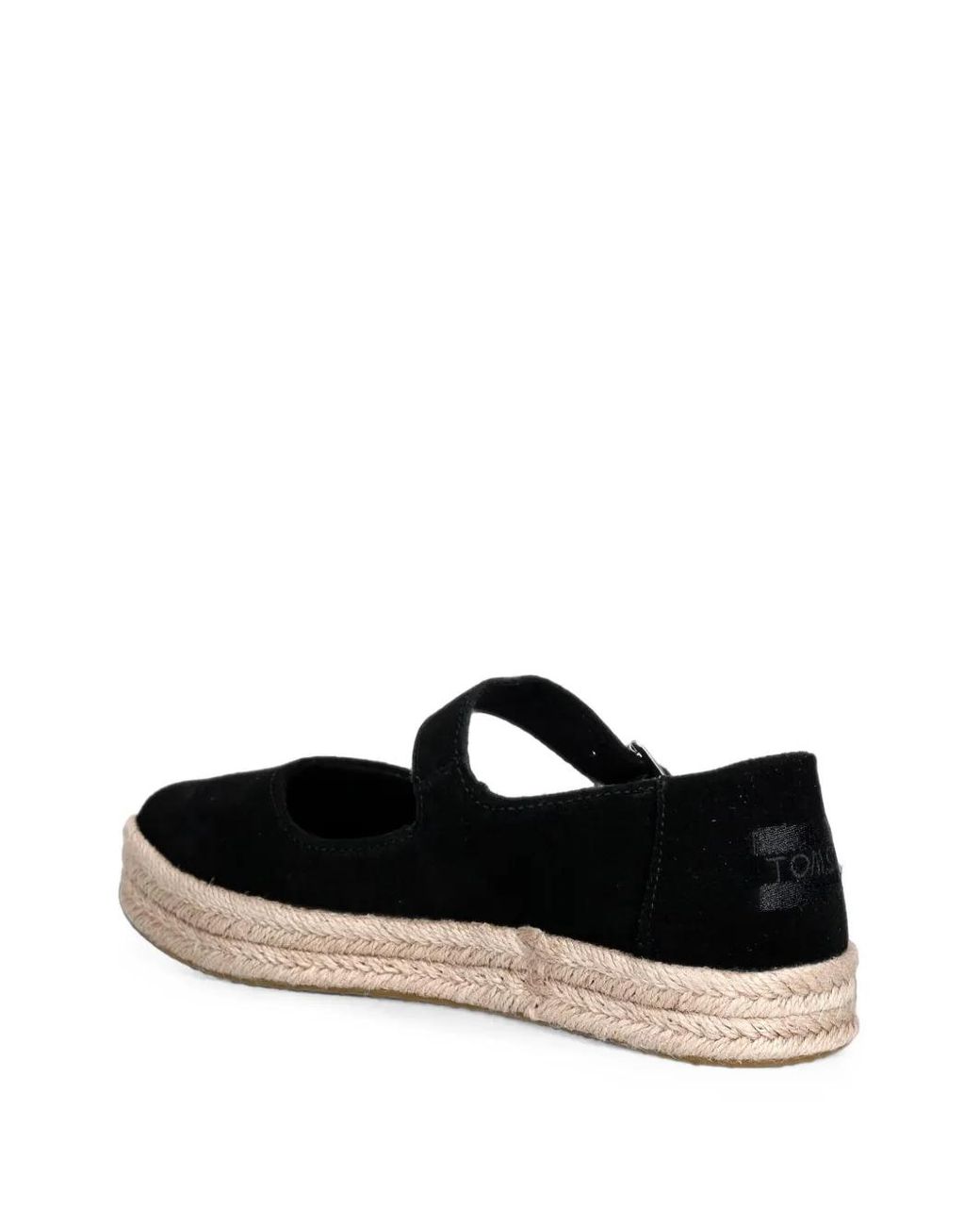 TOMS Black Carolina Mary Jane Buckle-Strap Platform Espadrilles