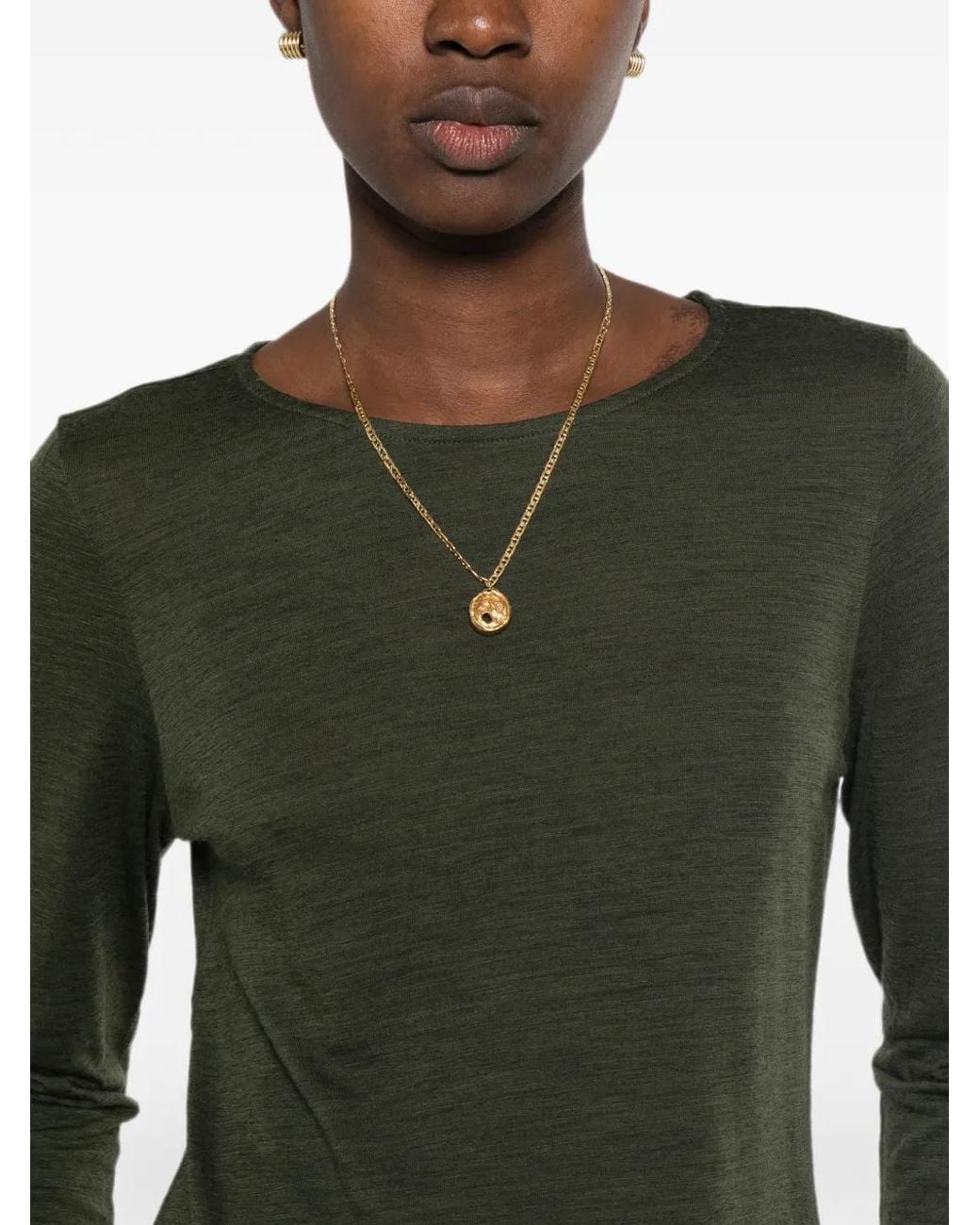 Whyci Green Long-Sleeve Top