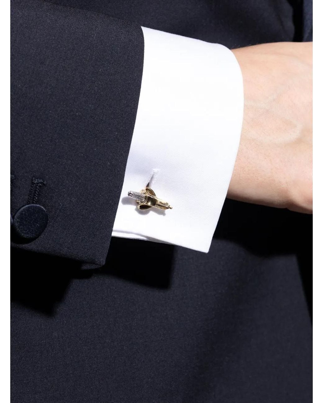 Paul Smith White Cufflink Banana for men
