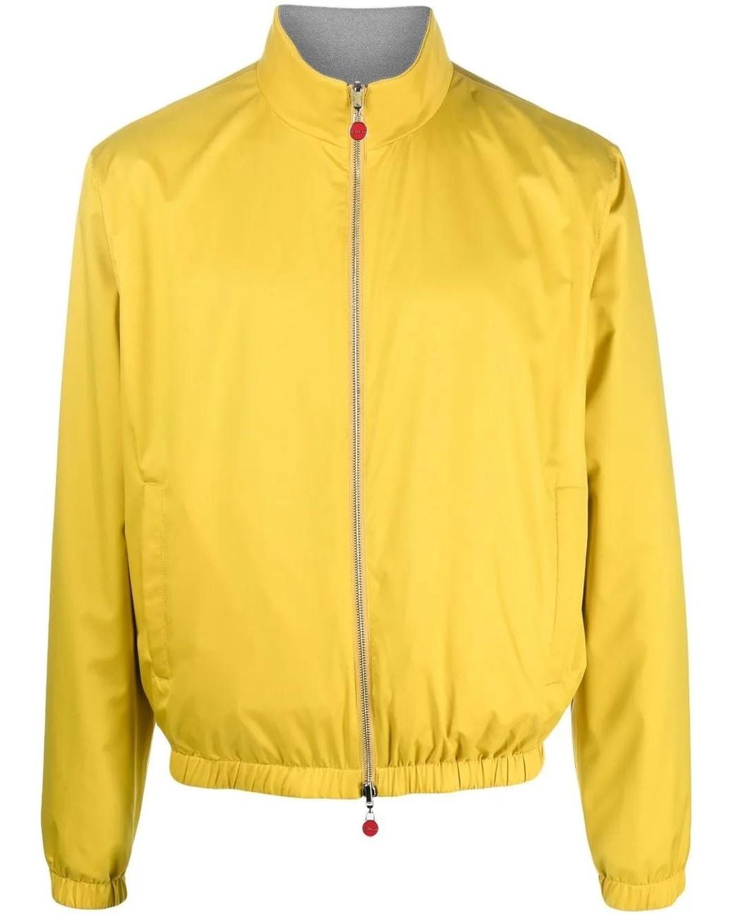 Kiton Yellow Funnel Neck Bomber Jacket for men