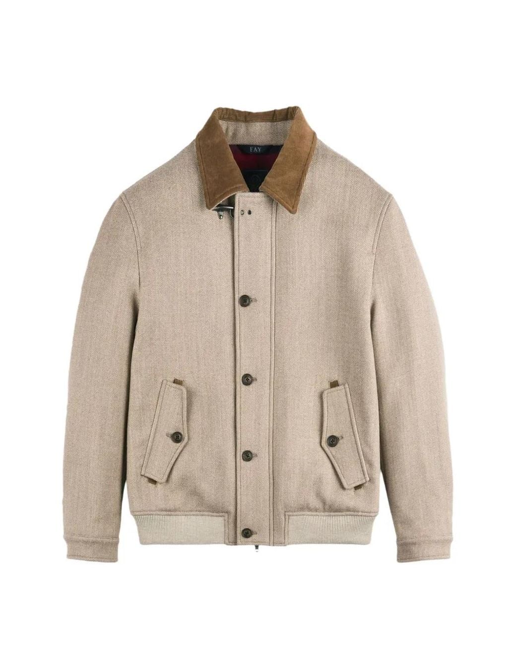 Fay Natural Driving Bomber Jacket for men