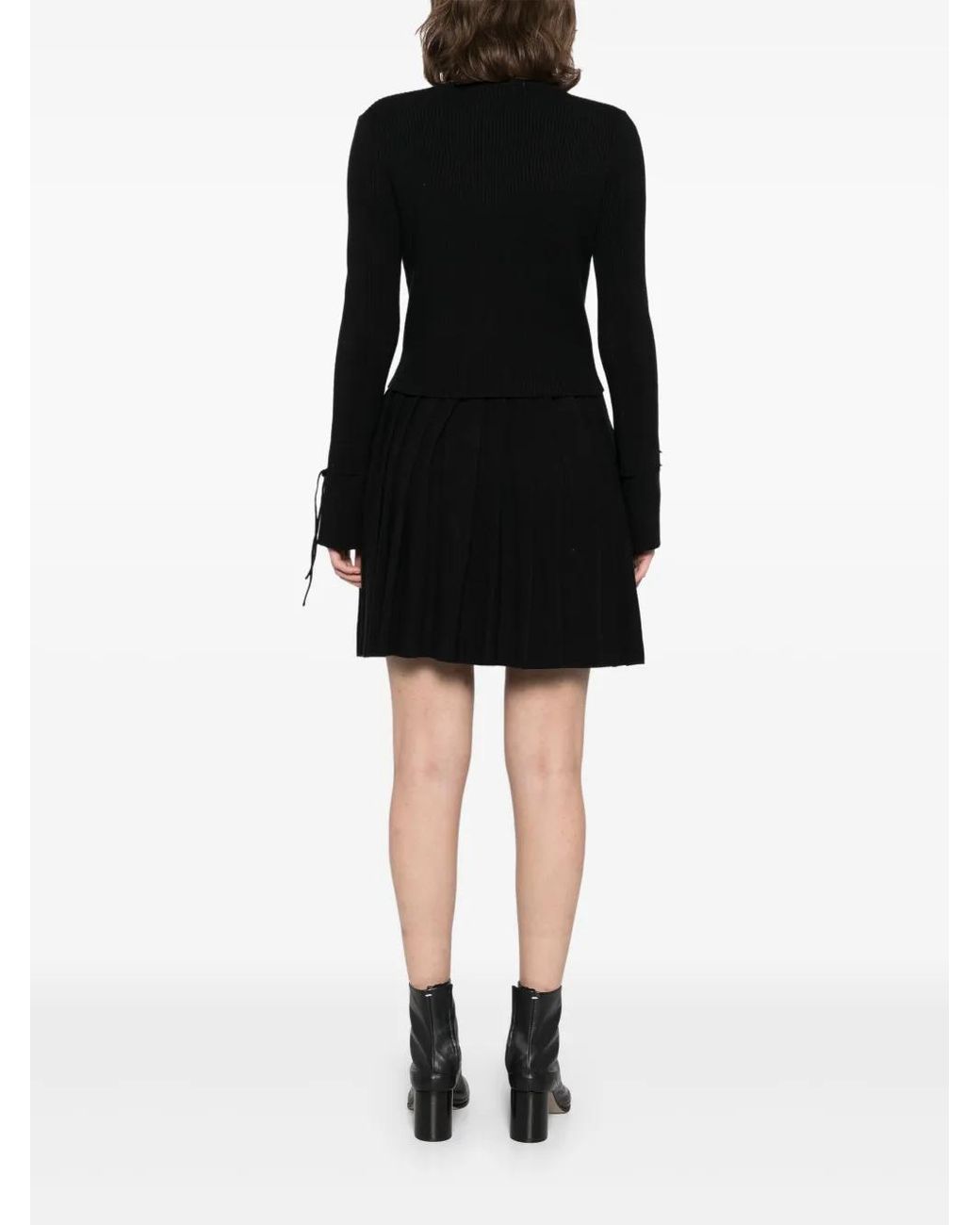 B+ AB Black Ribbed Knit Cardigan And Dress Set