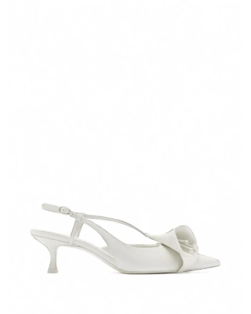 Cult Gaia White Calla Kitten Pumps
