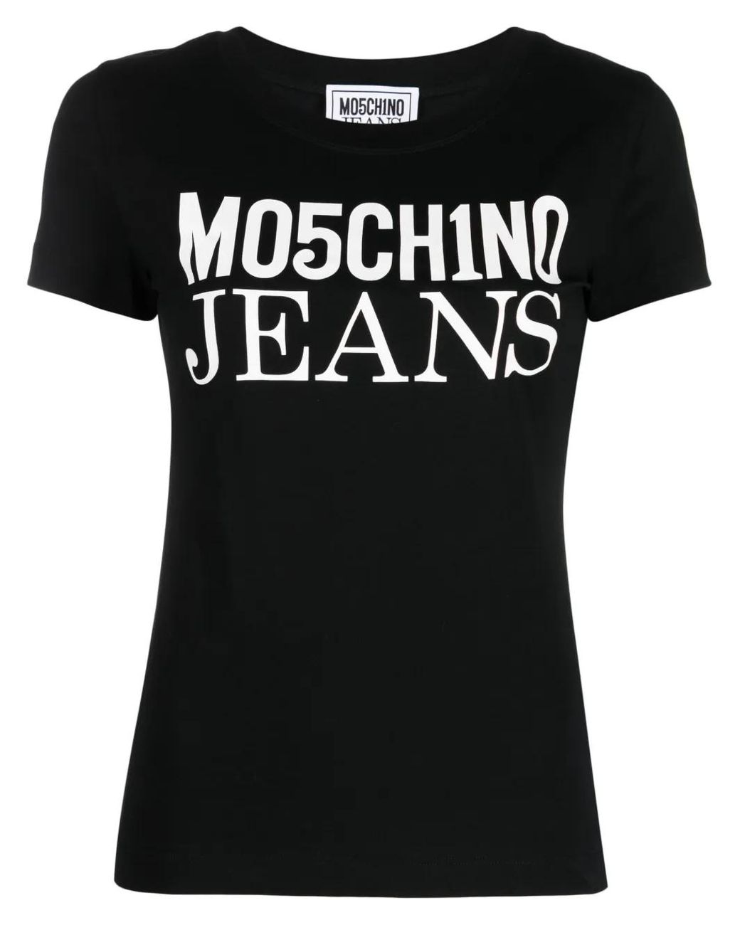 Moschino Black Logo-Print Cotton T-Shirt