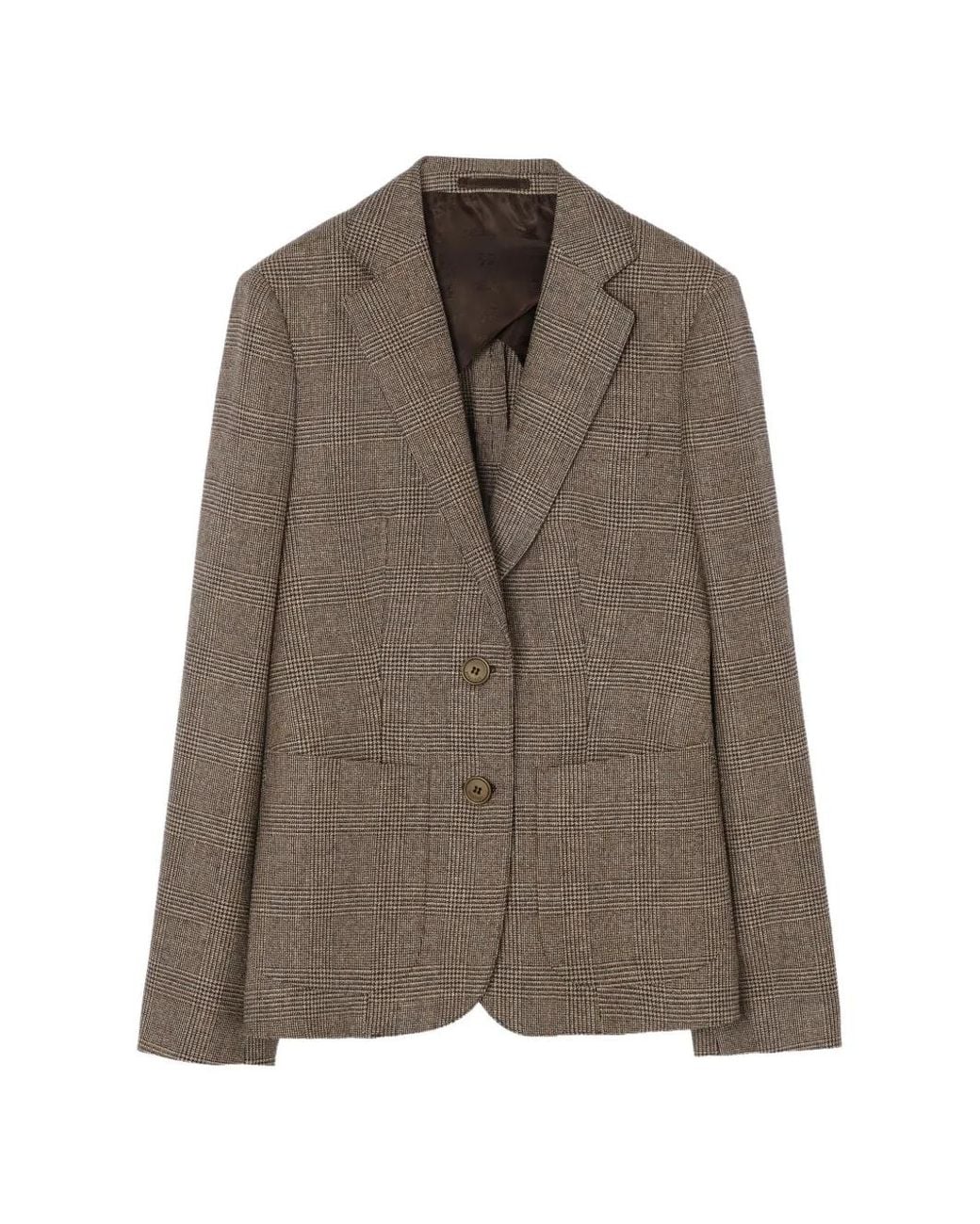 Burberry Brown Veste De Costume En Lin Mélangé
