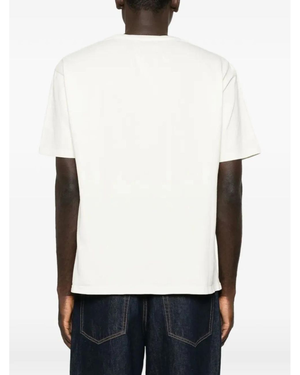 Rhude White Print-Detail T-Shirt for men