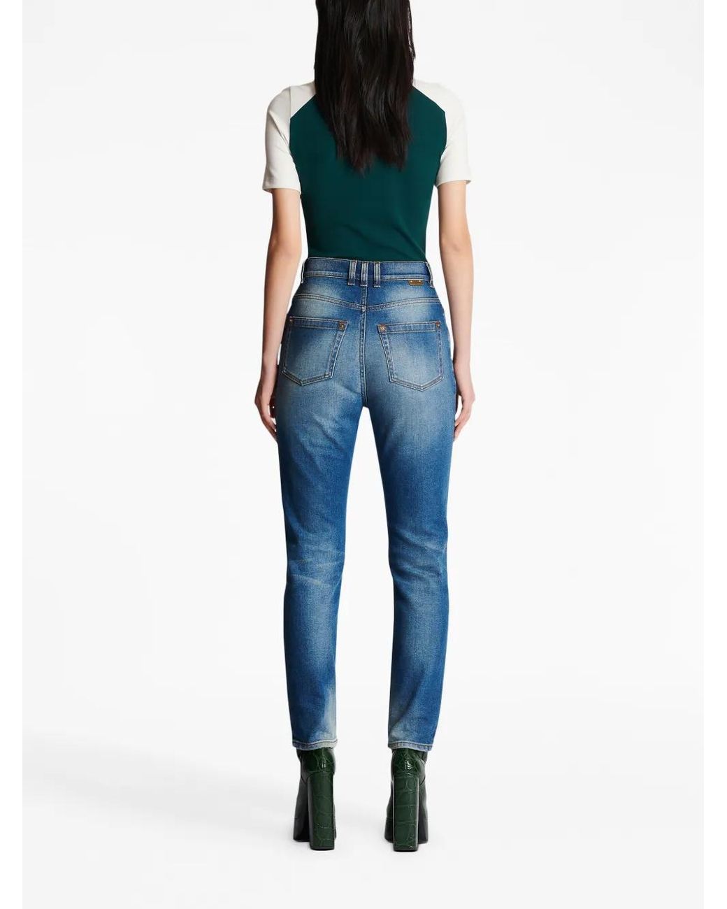 Balmain Blue Skinny Jeans