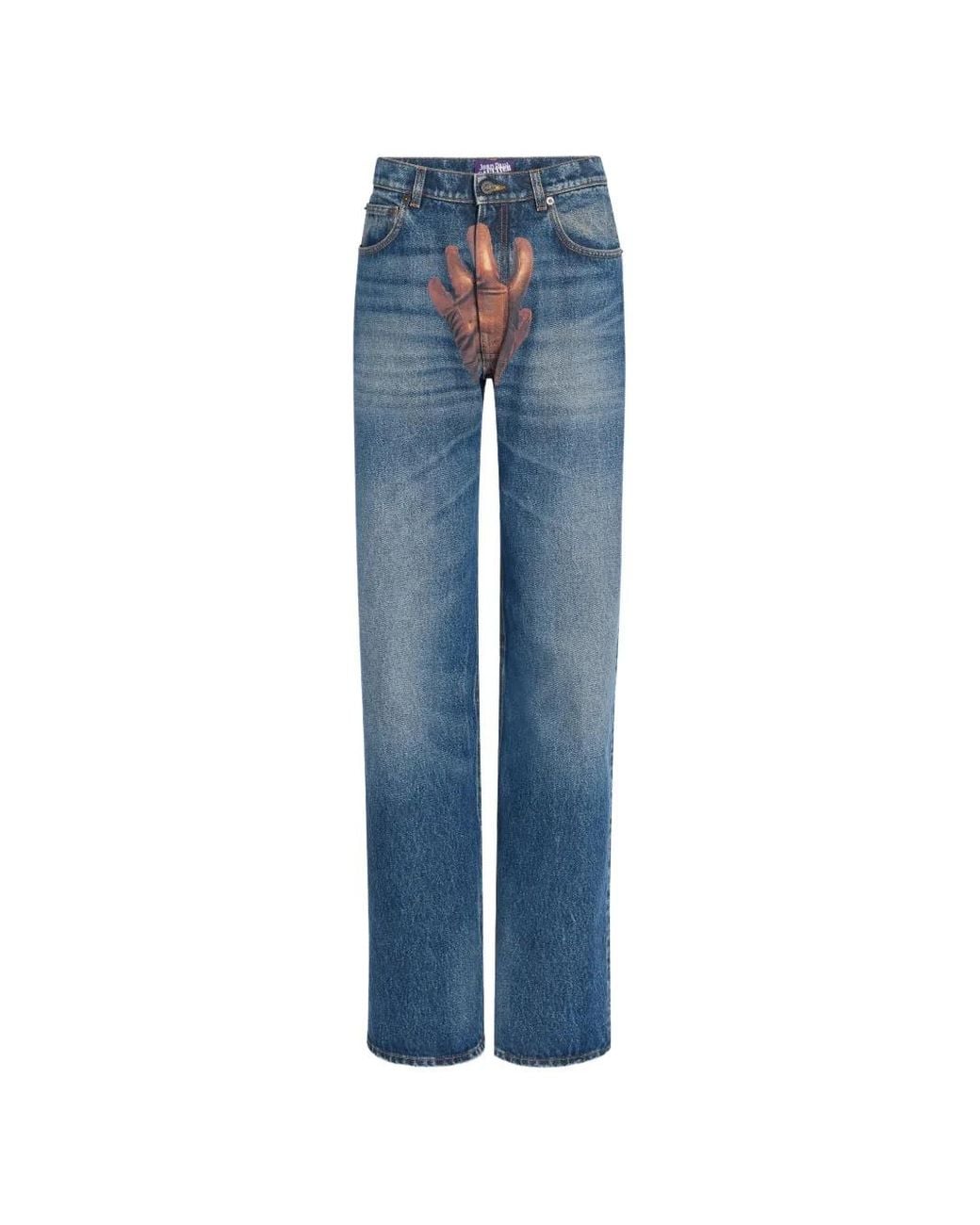 Jean Paul Gaultier Blue The Glove Denim Jeans