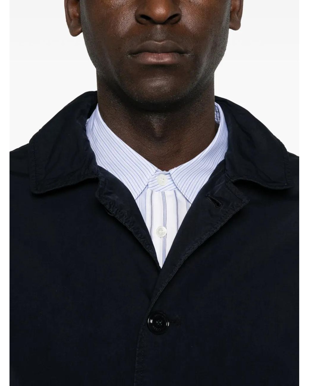 Aspesi Black Vodka Button-Front Coat for men