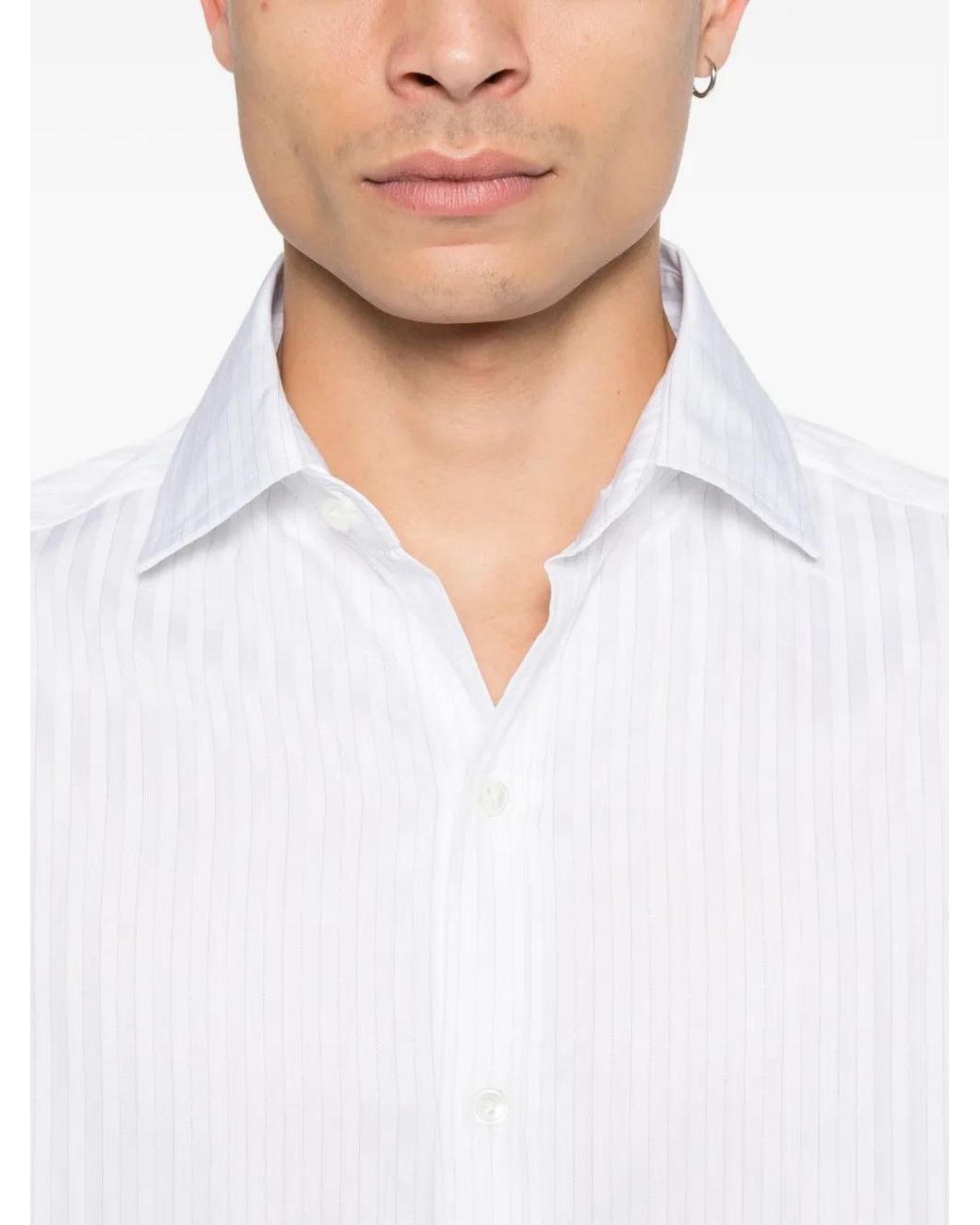 J.W. Anderson White Striped Shirt for men