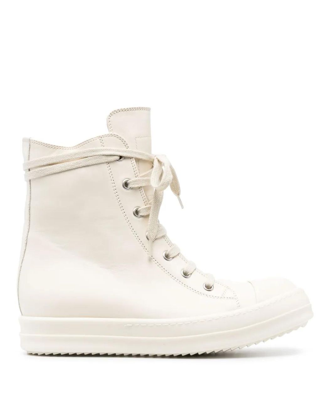 Rick Owens Natural Edfu Leather Boots