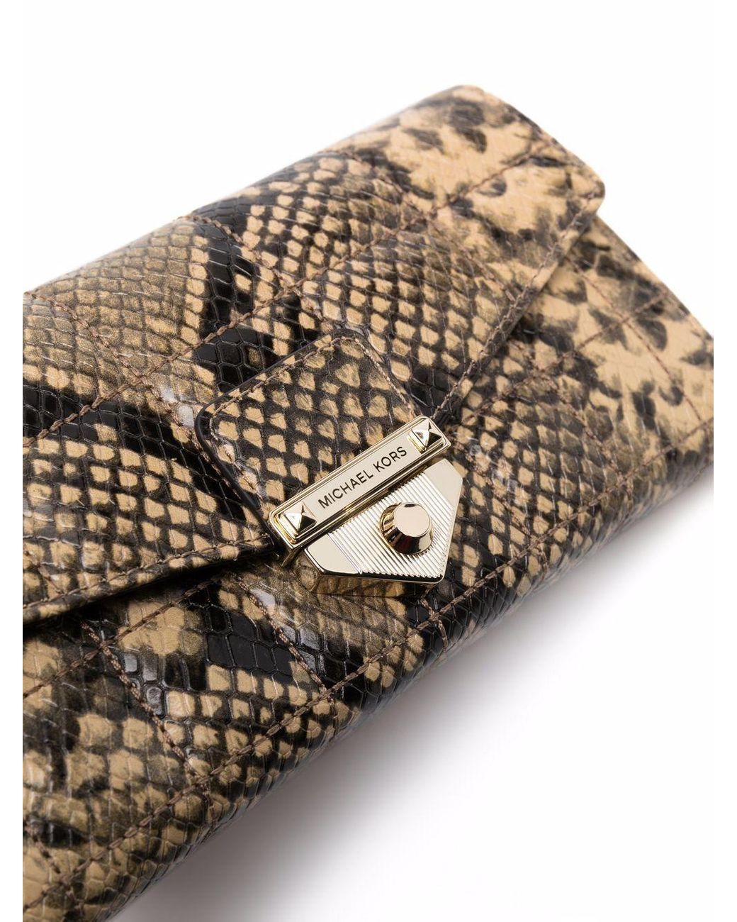 MICHAEL Michael Kors Logo Snake-effect Crossbody Bag | Lyst