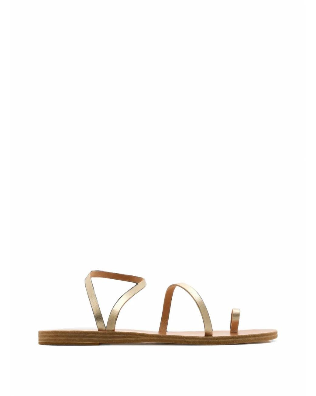 Ancient Greek Sandals White Apli Eleftheria Metallic Sandals