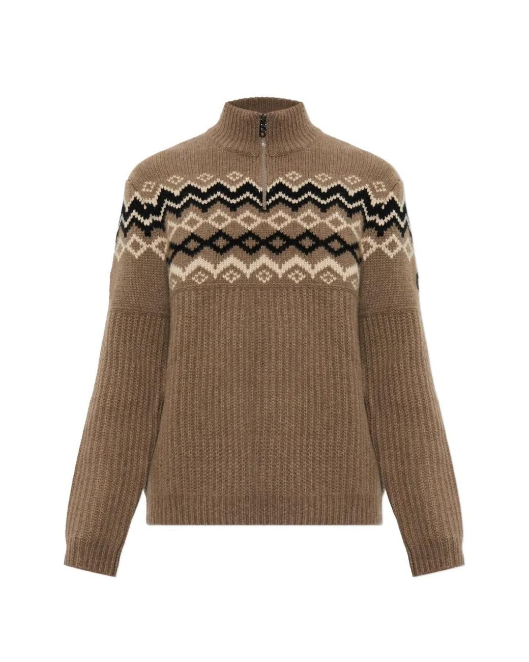 Bogner Brown Ludi Intarsia-Knit Sweater for men