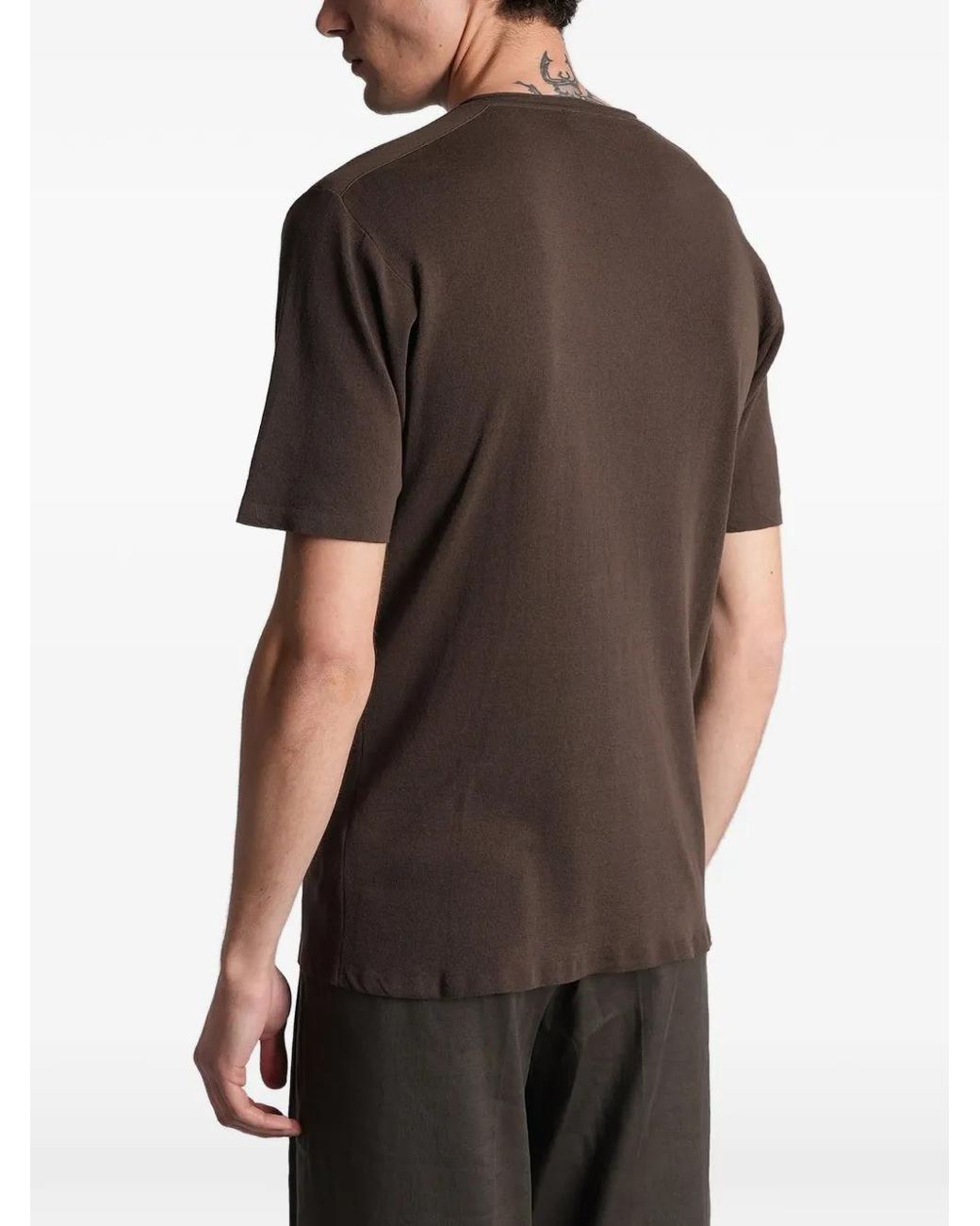Roberto Collina Black Short-Sleeve T-Shirt for men