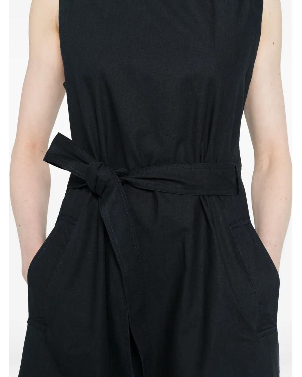 MHL by Margaret Howell Blue V-Neck Midi Dress