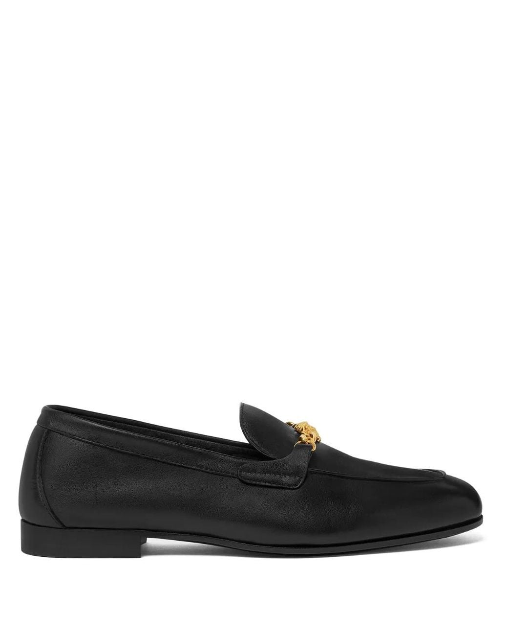 Versace Black Medusa Leather Loafers