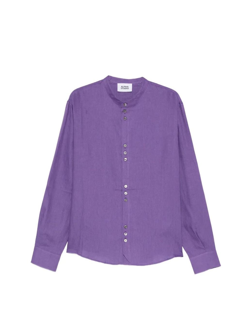 Alpha Studio Purple Chemise À Col Boutonné for men