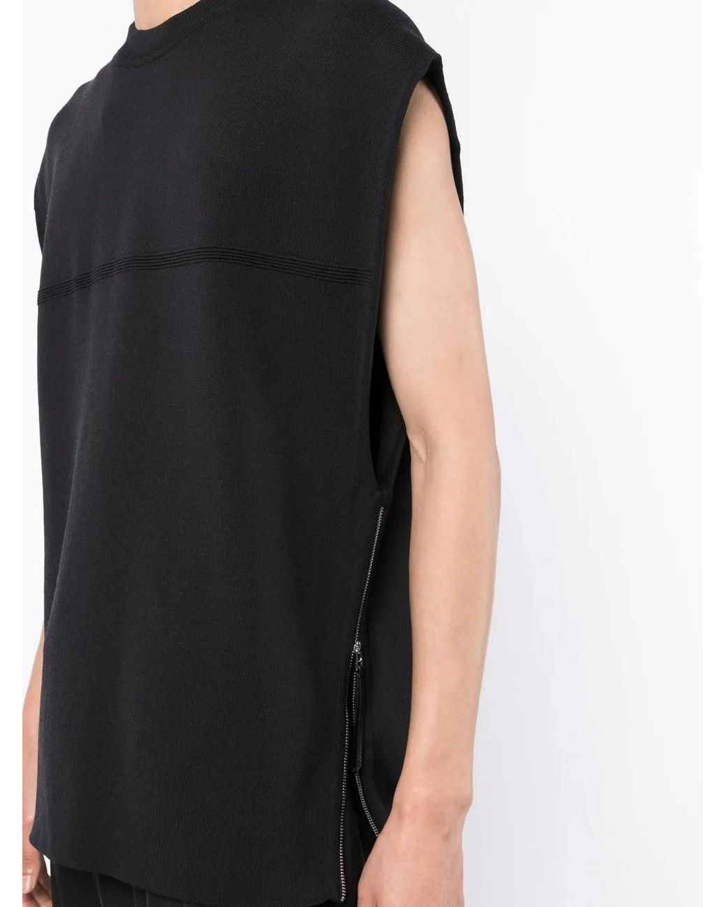 3.1 Phillip Lim Black Crewneck Sleeveless Jumper for men