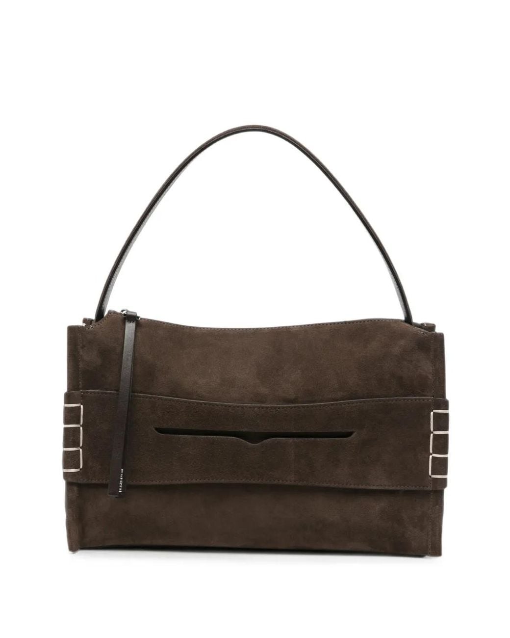 J.W. Anderson Brown Whipstitch-Detail Suede Tote Bag