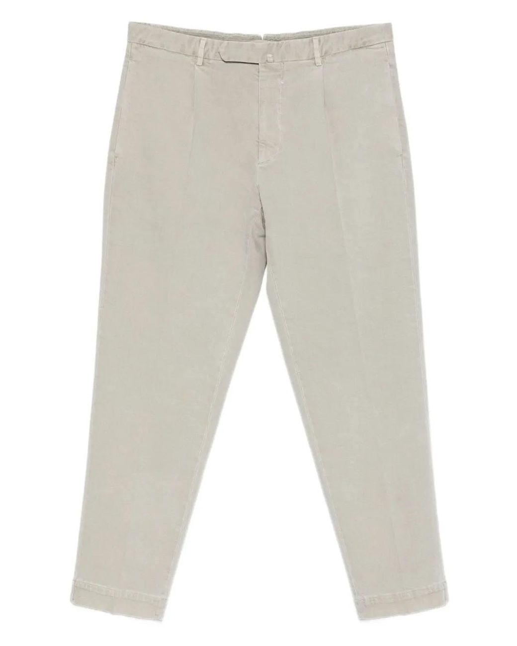 Dell'Oglio Gray Pleated Trousers for men