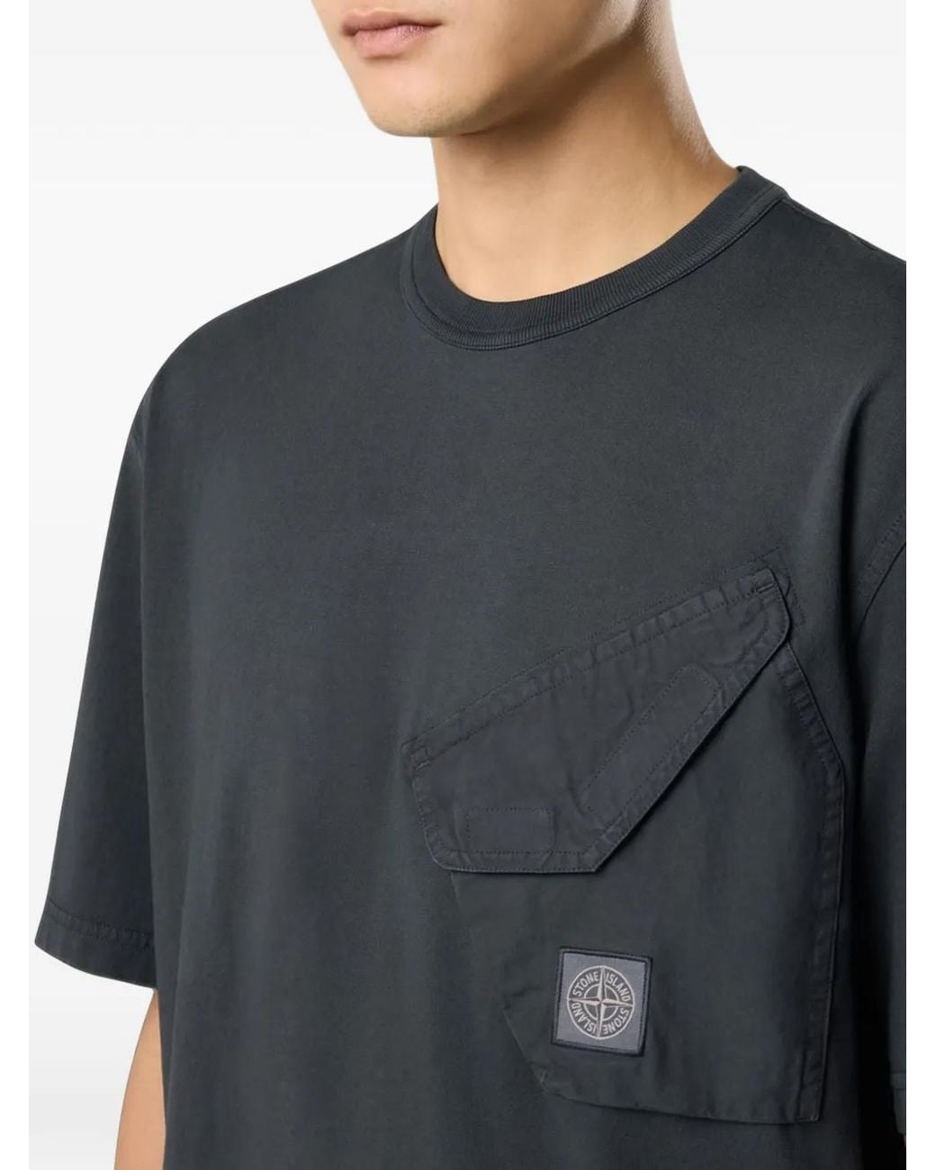 Stone Island Blue 2100008 Organic Cotton Jersey T-Shirt for men